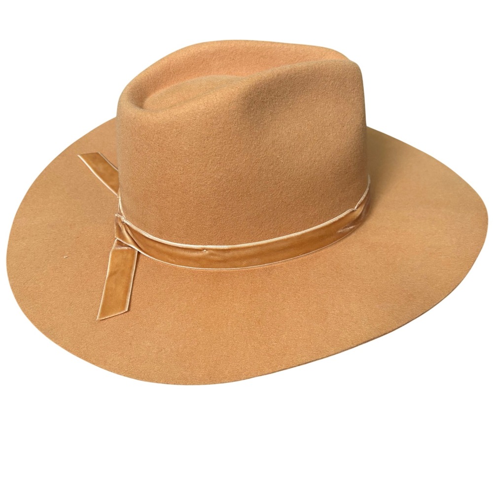 NWT Wyeth X Urban Outfitter 100% Wool Felt River Rancher Hat Honey Velvet Band